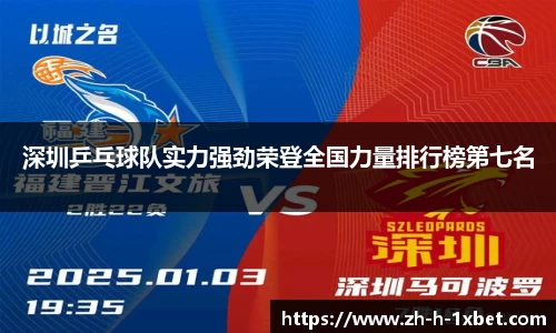 深圳乒乓球队实力强劲荣登全国力量排行榜第七名